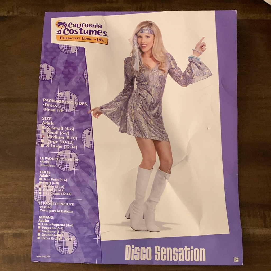 California Costumes Silver Disco Dress
